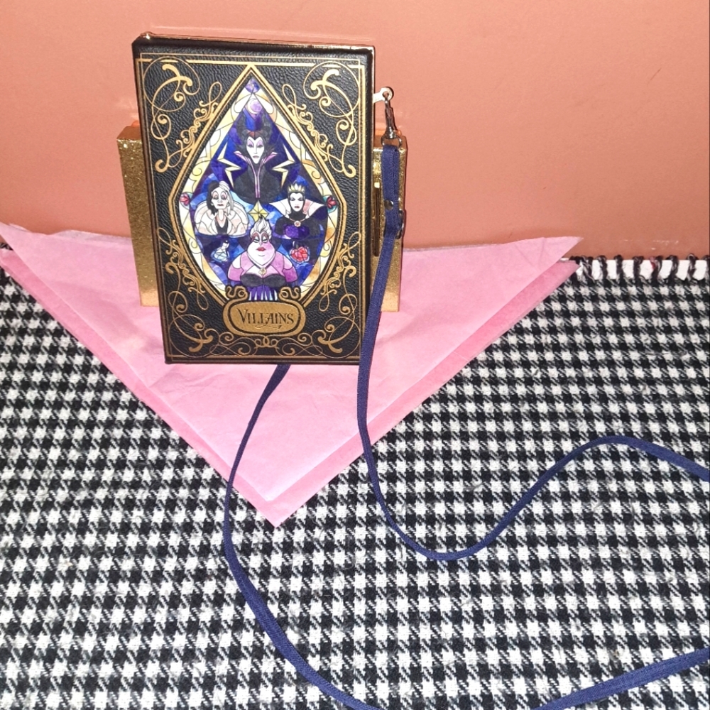 Disney Villains Lounge Fly Black and Gold Crossbody Bag
